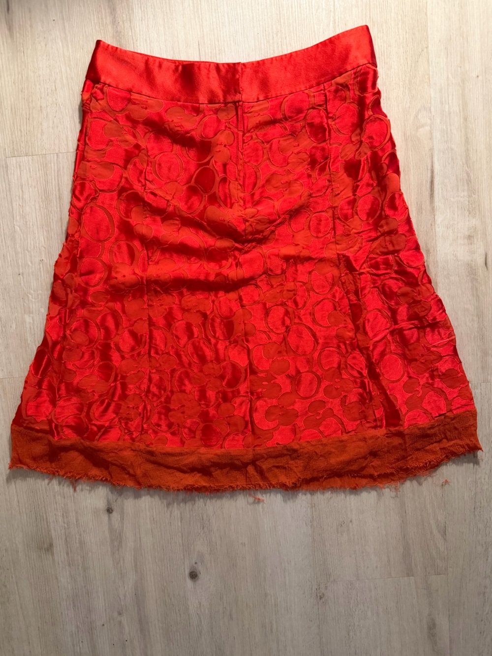 Vintage Marc Jacobs Red/Orange Textured A-Line Skirt